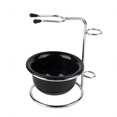 VIFERR Shaving Stand Kit Stainless Steel Razor and Brush Stand Holder Razor Bowl Grooming Set with Soap Bowl for Men