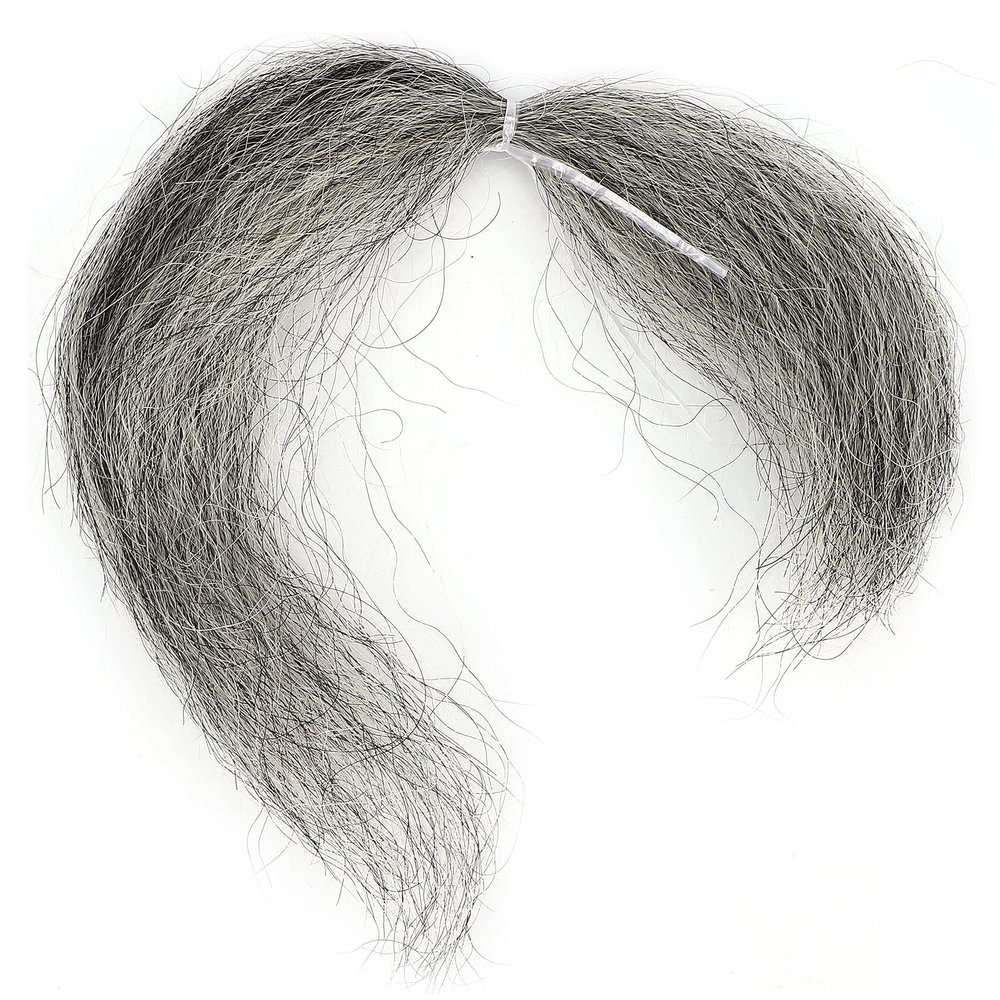 8g Reusable Fake Face Beard Mustache, Simulation Film Makeup Special Effect False Beard for Costume Halloween Party Supplies(grey)