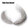 8g Reusable Fake Face Beard Mustache, Simulation Film Makeup Special Effect False Beard for Costume Halloween Party Supplies(grey) view 3