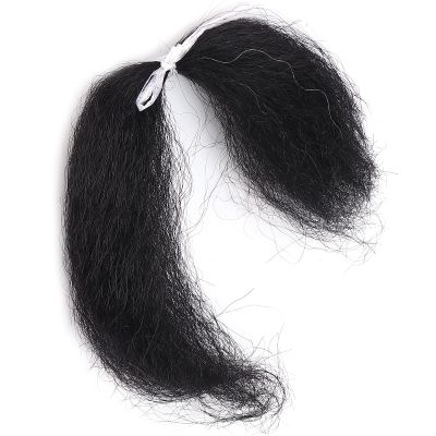 8g Reusable Fake Face Beard Mustache, Simulation Film Makeup Special Effect False Beard for Costume Halloween Party Supplies(black)