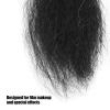 8g Reusable Fake Face Beard Mustache, Simulation Film Makeup Special Effect False Beard for Costume Halloween Party Supplies(black) view 2