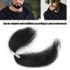 8g Reusable Fake Face Beard Mustache, Simulation Film Makeup Special Effect False Beard for Costume Halloween Party Supplies(black) view 3