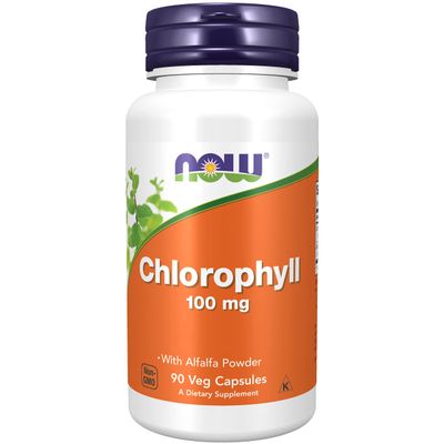 Now Foods, Chlorophyll, 100mg, 90 Vegan Capsules, Lab-Tested, Vegetable, Minerals, Gluten Free, Soy Free, Vegetarian
