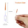 Dental Picks,40pcs Tooth Floss Picks Interdental Brush Flosser Sticks in Orange,Suitable for Daily Cleaning and Protecting Teeth,with Storage Case for Brush Tool view 2