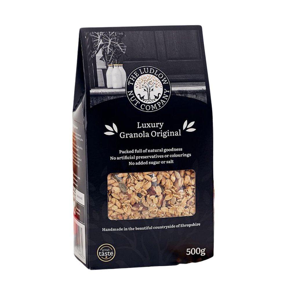 Luxury Original Granola by Ludlow Nut - Breakfast Cereal - Contains Almonds, Oats, Seeds, and Maple Syrup - Source of Vegan Protein and Fibre (1 x 450g)