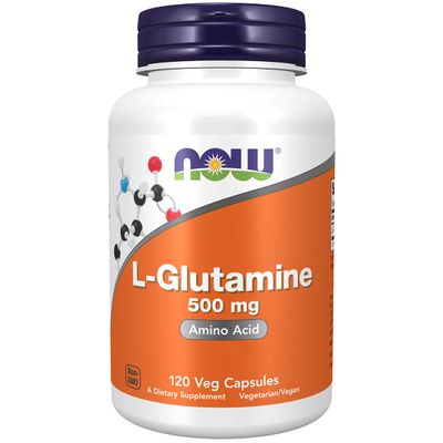 Now Foods, L-Glutamine, 500mg, 120 Vegan Capsules, Lab-Tested, Amino Acid, Gluten Free, SOYA Free, Vegetarian