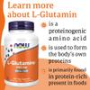Now Foods, L-Glutamine, 500mg, 120 Vegan Capsules, Lab-Tested, Amino Acid, Gluten Free, SOYA Free, Vegetarian view 4