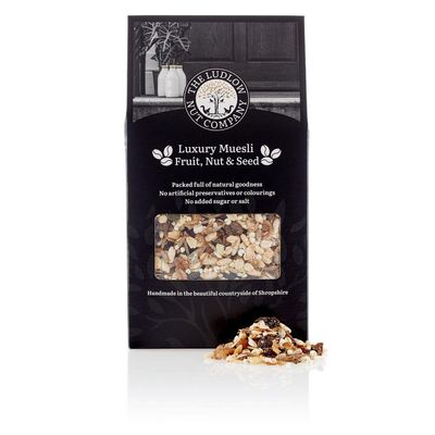 Muesli - Fruit, Nut & Seed by Ludlow Nut - Contains Jumbo Oats, Wholegrain Cereals, Almonds, Cashew Nuts, Brazil Nuts, Seeds - Healthy Breakfast Cereal (1 x 600g)