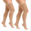 Relaxsan Antiembolism M0370A (2 Pairs - Skin, XL) Open-toe anti-embolism hold up stockings - K1-18-23 mmHg view 1