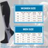 3 Pairs Compression Socks for Men & Women Circulation 15-20mmHg Knee High Compression Socks Best Support for Nurses, Athletic, Running, Cycling, Flying, Travel (Black,XXL) view 2