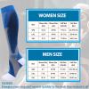 3 Pairs Compression Socks for Men & Women Circulation 15-20mmHg Knee High Compression Socks Best Support for Nurses, Athletic, Running, Cycling, Flying, Travel (Blue,S-M) view 2