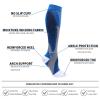 3 Pairs Compression Socks for Men & Women Circulation 15-20mmHg Knee High Compression Socks Best Support for Nurses, Athletic, Running, Cycling, Flying, Travel (White,XXL) view 3