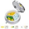 Nipichsha Pill Box, Small Pill Case for Purse & Pocket, Cute Travel Medicine Organizer, Portable Medicine Container Holder to Hold Vitamins, Medication, Fish Oil & Supplement, Geometry Marble view 3