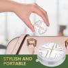 Nipichsha Pill Box, Small Pill Case for Purse & Pocket, Cute Travel Medicine Organizer, Portable Medicine Container Holder to Hold Vitamins, Medication, Fish Oil & Supplement, Geometry Marble view 4
