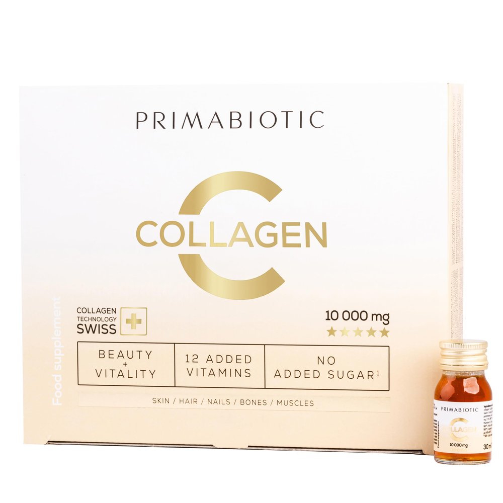 Collagen Liquid  Primabiotic Collagen 10000 mg | 30 Shots of 30 ml (900 ml) | Premium Drink Supplement for Beauty | 95% Absorption | Skin, Hair & Joints Support.