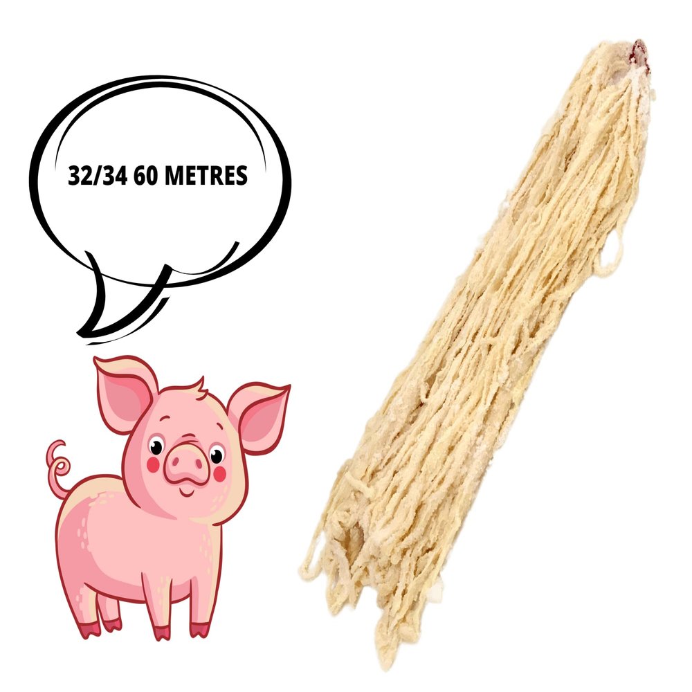 Natural Pork Hoses 60 Metres for Sausage, Draught, Homemade Deli 5 kg