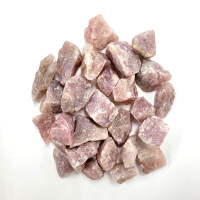 1/2 LB Lavender Rose Quartz Rough Stones - Bulk Lavender Rose Quartz Crystal - Raw Natural Stones & Crystals - Fountain Rocks for Tumbling, Polishing, Wire Wrapping, Reiki, Chakra Crystal Healing