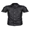 Chemise Manches Courtes Wetlook Noire Luca - Regnes - M - Black, Black, M view 3