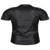 Chemise Manches Courtes Wetlook Noire Luca - Regnes - M - Black, Black, M view 4