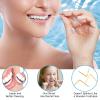 Agatige 1100 Pieces Double Head Dental Picks, Soft Plastic Toothpicks Tooth Floss Picks Interdental Brush Flosser Sticks Toothpick Tooth Flossing Oral Dental Brush Cleaning Tool(White) (White) view 4