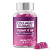 Collagen Gummies - Plump it up Raspberry-120 High Strenght Marine Collagen Gummies 500mg per Serving with Biotin, Vitamin C & Folic Acid from Beauty & Co. (120) view 1