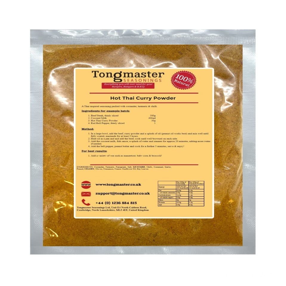 Hot Thai Curry Powder - 500g (A Thai inspired seasoning packed with coriander, turmeric and chilli)