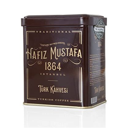 Hafiz Mustafa 1864 Istanbul, Turkish Coffee, Finest Ground, Authentic, Milled and Medium Roasted Arabica Beans, Tray Gift Ideas for Birthday, Christmas