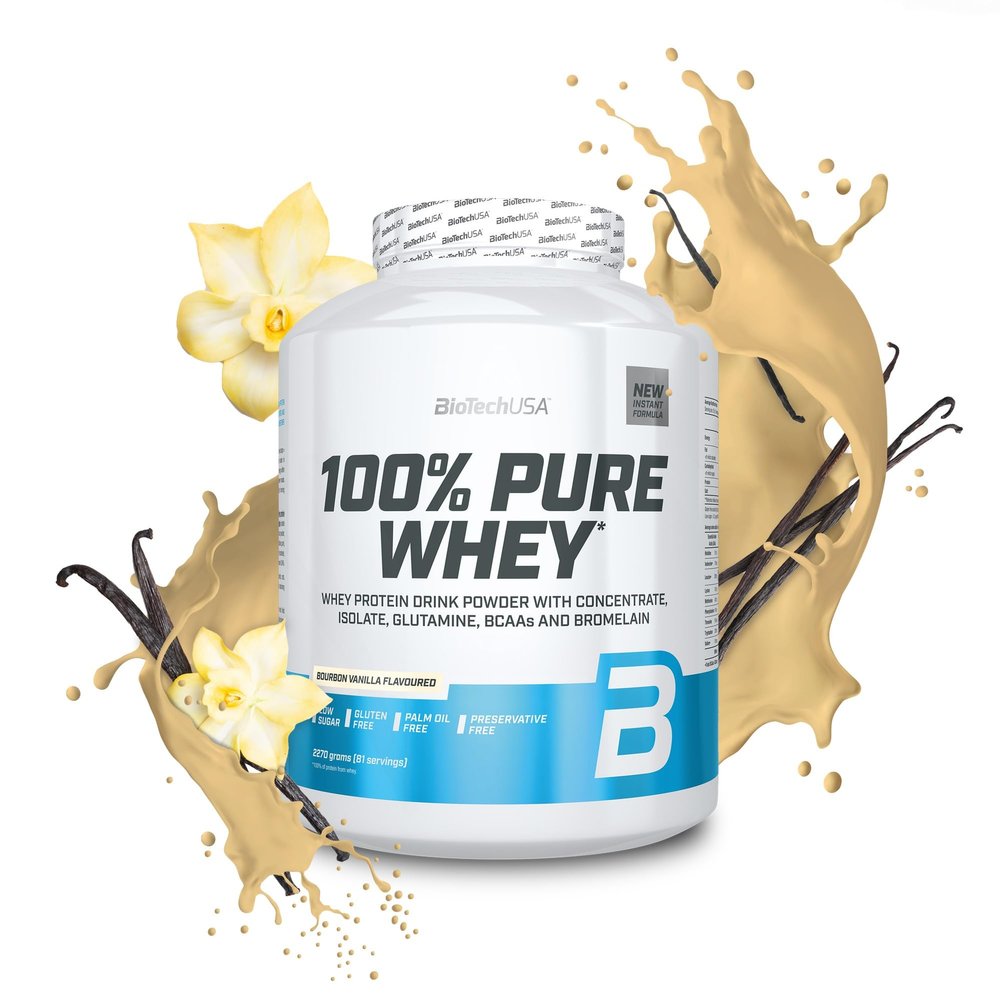 Biotech USA 100% Pure Whey 2270g Bourbon Vanilla