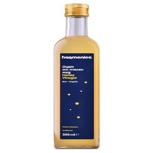 Harmonica Organic Honey Vinegar, Certified, Made Entirely from Organic Honey, Gluten free, GMO free, Pesticide free, Suitable for vegetarians, 500ml.
