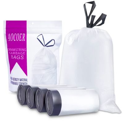2 to 2.6 Gallon Drawstring Trash Bag, Small Garbage Bags, 72 Count