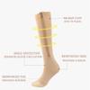GIVBRO Compression Socks with Zip Stretchy Leg Support for Unisex Varicose Veins Edema Swollen Sore Legs Recovery S/M 2 Pairs view 3