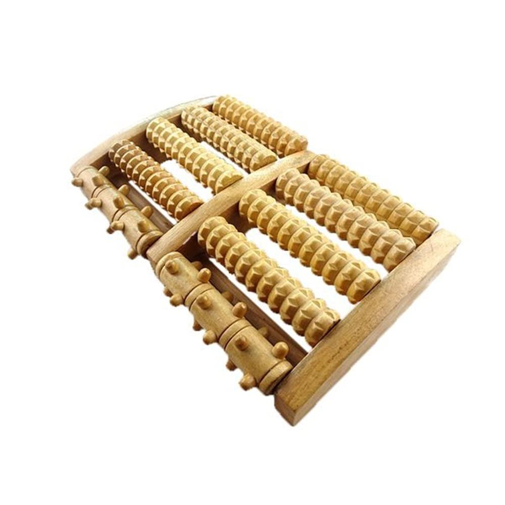 1PCS Wooden Foot Feet Roller Wood Care Massage Reflexology Relax Relief Dual Foot Massager Roller Relax and Relieve Plantar Fasciitis