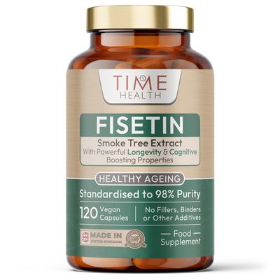 Fisetin - Ultra Pure - 100mg - 120 Capsules - Anti-Ageing - Autophagy - Senolytic - GMP Standards - UK Made - Vegan - 120 Capsules