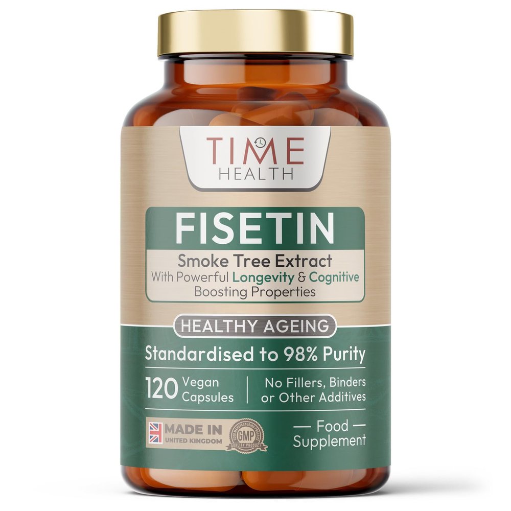 Fisetin - Ultra Pure - 100mg - 120 Capsules - Anti-Ageing - Autophagy - Senolytic - GMP Standards - UK Made - Vegan - 120 Capsules