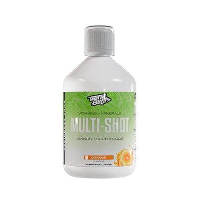 Gene Blast Multi-Shot Liquid Multivitamin Food Supplement  Liquid Vitamins & Minerals with B-Complex, Amino Acids & Botanical Ingredients  500 ml (33 Daily Servings)