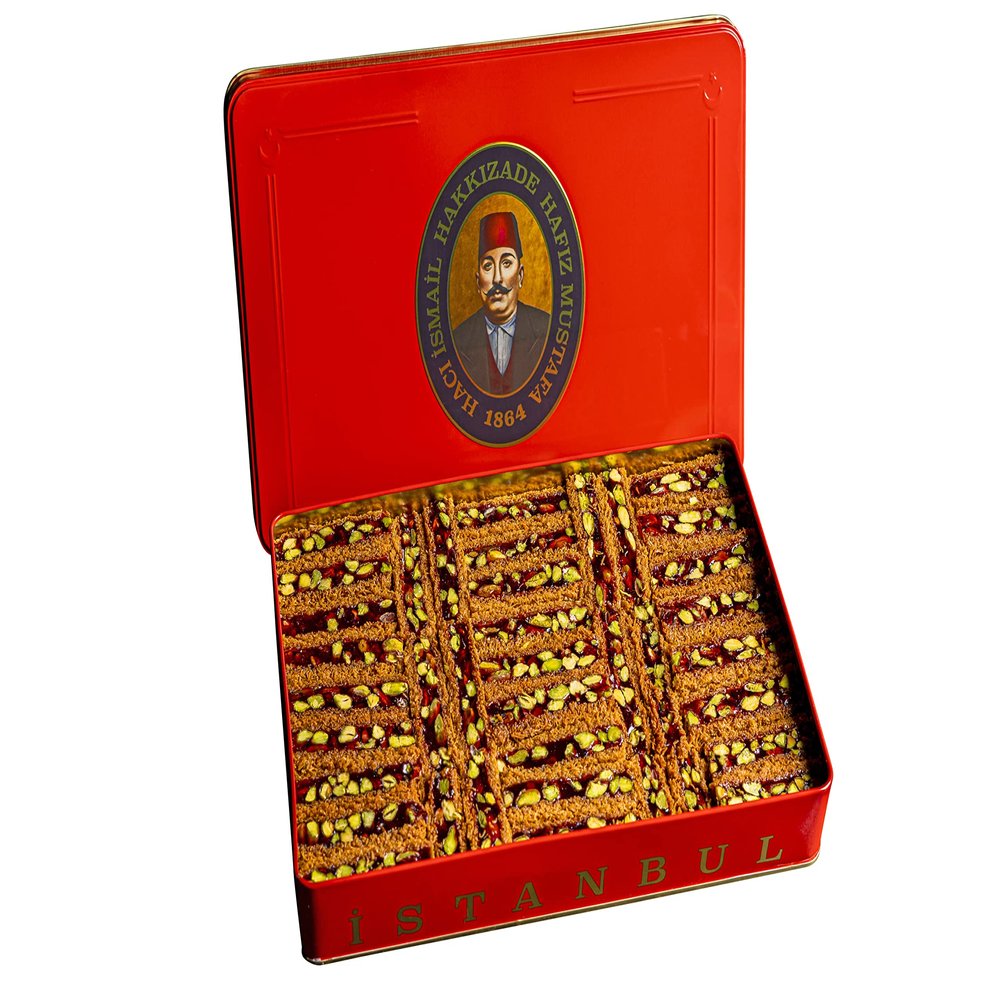 Hafiz Mustafa 1864 Istanbul, Turkish Delight, Ottoman Kadaifi, Dessert Snacks, Pistachio, Pomegranate, Milk - Turkish Sweets Tray Gift Ideas for Birthday, Christmas