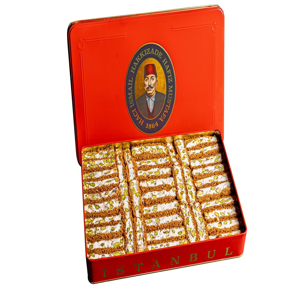 Hafiz Mustafa 1864 Istanbul, Turkish Delight, Ottoman Kadaifi, Dessert Snacks, Pistachio, Pomegranate, Milk - Turkish Sweets Tray Gift Ideas for Birthday, Christmas