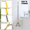 Nolopau Sponge Mop, Self Squeeze, Stainless Steel Handle, 3 PVA Absorbent Mop Heads, Yellow, Floor, 50.3 Inch Length view 2