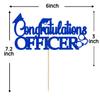 Congratulation Officer Cake Topper, Future Police Officer, Congrats Grad Decorations Blue view 4