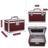 HEWEI WORKS Combination Locking Medicine Box with Portable Storage Case12.2''x 7.2''x 7.6'', Childproof Medication Lock Organizer, Lockbox for Secure Cash, Jewelry, ID Documents (Brown/Medium) view 2