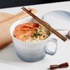 Bowl Ceramic instant noodle with lid large capacity noodle with handle oatmeal breakfast suitable for microwave oven view 4