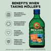 Mollers  | Omega 3 for kids Cod Liver Oil | Nordic Omega-3 Dietary Supplements with EPA, DHA, Vitamin A, D & E | Pure, Natural cod Liver Oil Liquid | 166-year-old-brand | Tutti Frutti Taste | 250 ml view 2