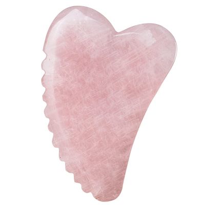 1PCS Gua Sha Facial Tool, Natural Jade Stone Guasha Board for SPA Acupuncture Therapy Trigger Point Treatment, Gua Sha Scraping Massage Tool (Pink)
