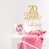70 Years Loved Cake Topper, Cheers to 70 Years, 70th Birthday Cake Topper, 70th Wedding Anniversary Cake Topper, 70th Anniversary Birthday Party Favor Supplies Gold Glitter view 4