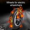 10 inch Caster Assembly, Front Wheel & Solid Tyre, 5-Spoke Aluminum Rim, Wheel Replacement for Wheelchairs (Color : Black, Size : 25cm/10in) view 3