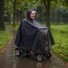 SunMelt Elderly Mobility Scooter Poncho, Wheelchair Rain Cape Cover Bicycle Protective Coat for Snow Dust Sleet Resistance, 64 In x 69 In view 1