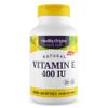 Healthy Origins, Natural Vitamin E, 400IU, 180 Softgels, Gluten Free, Non-GMO view 1