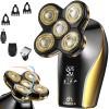 ATEEN Head Shavers for Bald Men, Electric Razor with 5D Floating Razor Head,Wet and Dry Electric Razor,Cordless 4 in 1 Hair Clippers for Bald Men (Gold) view 1