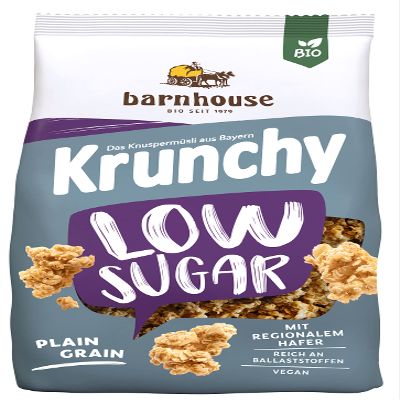 Organic low sugar krunchy oatmeal muesli 375 g (Oats)