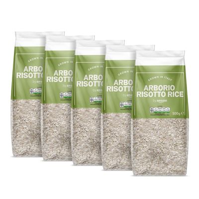 by Amazon Arborio Risotto Rice, 5 packs of 500g, Vegan